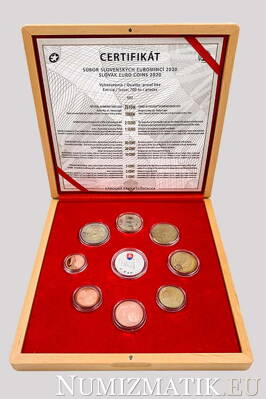 Coin set of the Slovak Republic 2020 - Tokyo XXXII. OH Proof Like in a wooden case