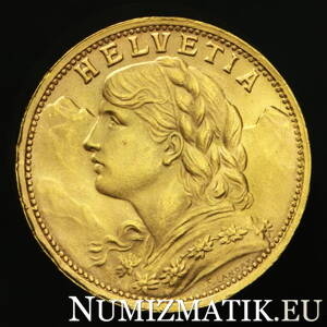 ŠVAJČIARSKO - 20 francs 1935 LB